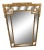 1960s Giltwood Greek Key Faux Bamboo Wall Mirror For Sale