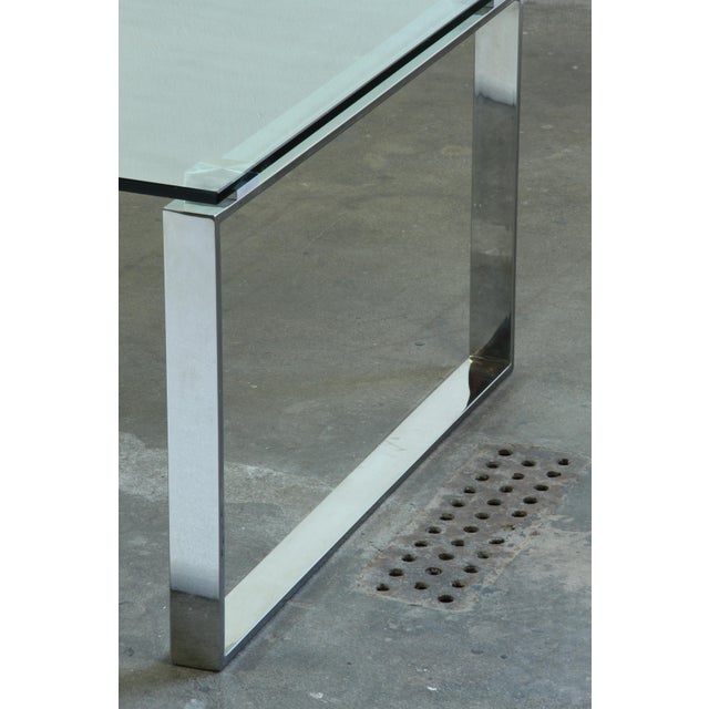 Modern Minimalist Danish Coffee Table in Glass and Polished Chrome, 1990s For Sale - Image 18 of 18