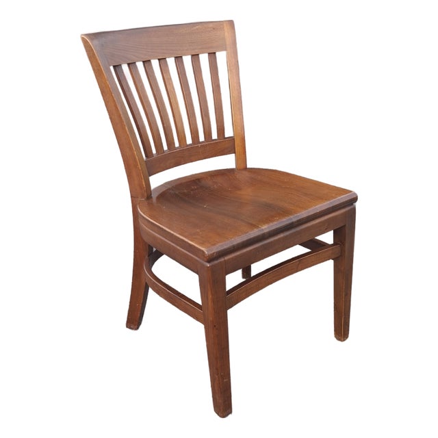 Antique Gunlocke Oak Schoolhouse Side Chair, Circa 1920s For Sale
