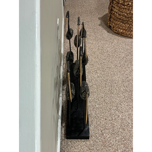 Group of Egrets Large Metal Sculpture-in the Style of Joseph Famulari For Sale - Image 4 of 7