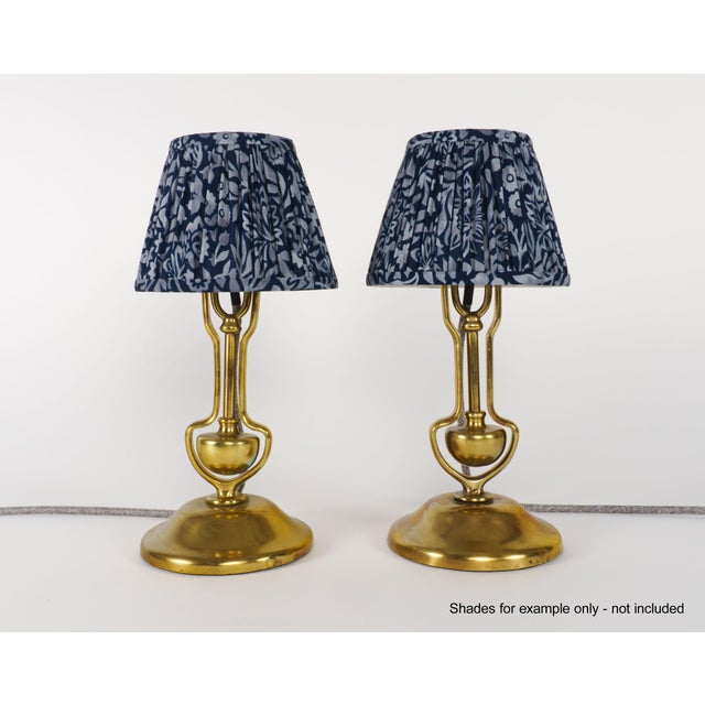 Metal Scottish Royal Navy Brass Gimbal Table Lamps by William McGeoch & Co, 1930s, Set of 2 For Sale - Image 7 of 7