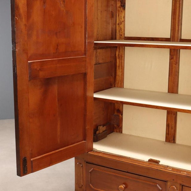 Umbertino Cherrywood Wardrobe, Italy, Late 19th Century For Sale - Image 4 of 10