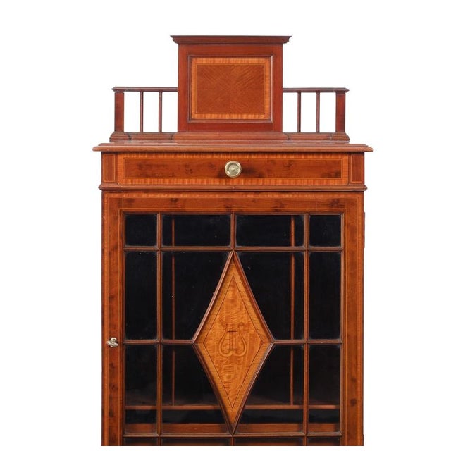 Purple Edwardian Small Music Cabinet, England, 1900 For Sale - Image 8 of 10