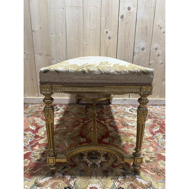 Louis XVI Style Kitchen Bench in Gilded Wood For Sale - Image 10 of 11