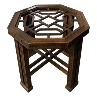 Drexel Heritage Attributed Octagonal Chinese Chippendale Table Base - Glass Not Included - For Palm Beach Regency & More - See Pics! For Sale