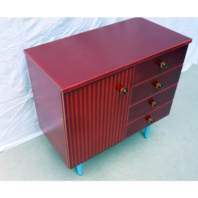 Vintage Cabinet 1 Door 4 Drawers, 1950s For Sale - Image 4 of 10