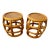 Vintage Post Modern Bent Bamboo & Rattan Side Tables or Stools – A Pair For Sale