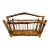 1960s Mid Century Italian Burnt Tortoise Bamboo Magazine Rack For Sale
