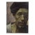 Vintage Oil Painting Portrait of Man in Shadows Wearing a Turban For Sale
