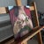 Sacred Heart by Aixa Oliveras | Oil on Artefex panel Woman holding peonies in her hands. For Sale - Image 4 of 5