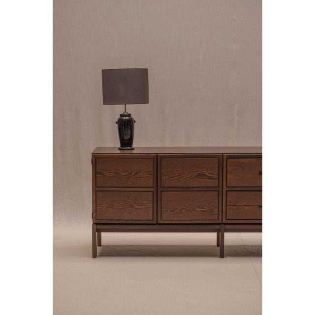 Large Brutalist Sideboard in Wengé Wood, Belgium, 1970s For Sale - Image 6 of 18
