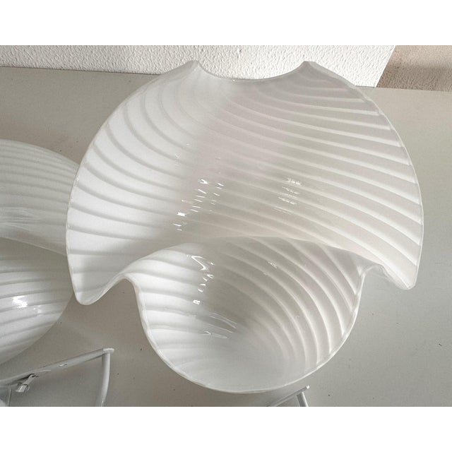 Italian Murano Swirl Glass Mushroom Wall Sconces from De Majo, 1970s, Set of 2 For Sale - Image 10 of 13