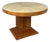 Art Deco Italian Wood and Beige Parchment Dining Table, 1930s For Sale