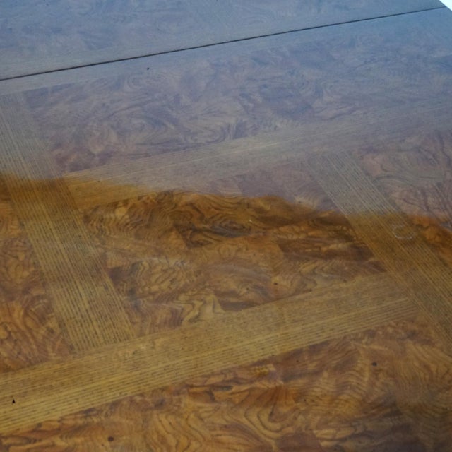 Brown Chinese Chippendale Burl & Mahogany Dining Table 20th Century For Sale - Image 8 of 12