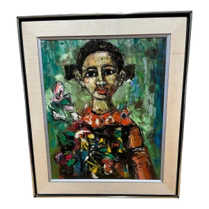 Mid Century Signed Oil Painting