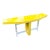 Postmodern Yellow Lacquer Laminate and Lucite Console Table For Sale