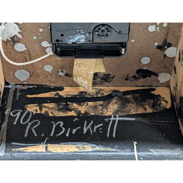 Cool abstract clock from Richard Birkett, signed and made in 1990.