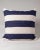 Contemporary Casa Cubista Handmade Navy Striped Cotton Pillow For Sale - Image 3 of 3