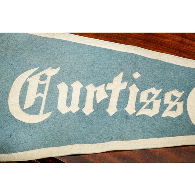 Large Collegiate Antique Wool Felt Club Pennant Wall Home Decor For Sale - Image 4 of 11