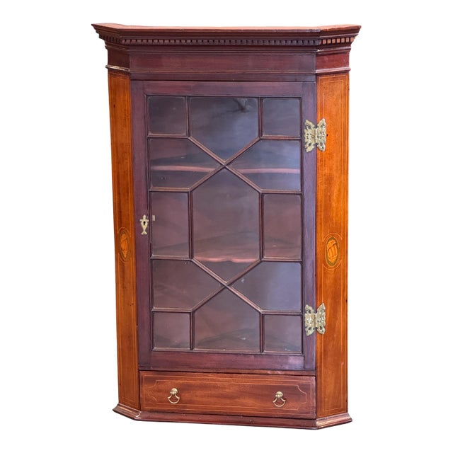 Mid 18th Century George II Mahogany Hanging Corner Cupboard For Sale