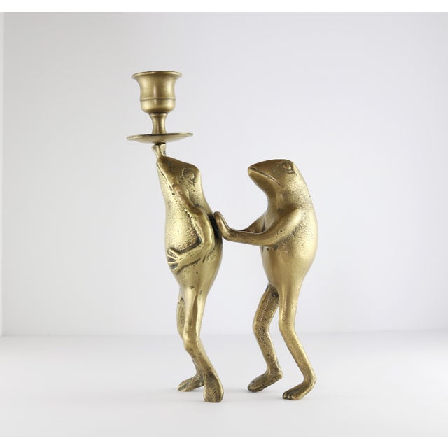 Vintage Brass Frogs Candle Holder Chairish