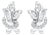 Baguette Diamond Leaf Shaped Lever Back Earrings, 2 Pieces For Sale