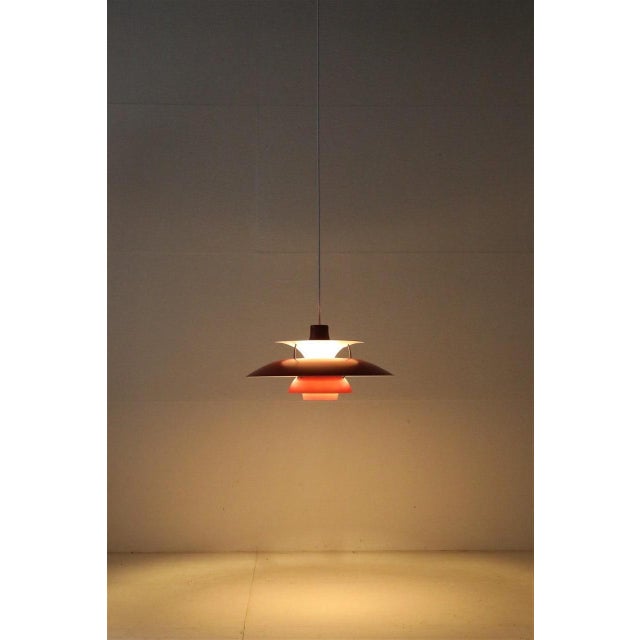 Red PH 5 Hanging Lamp by Poul Henningsen for Louis Poulsen, 1960s For Sale - Image 13 of 18
