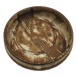 Large Mid-Century Modern Pottery Bowl by Aksel Larsen for Axella, 1960s For Sale