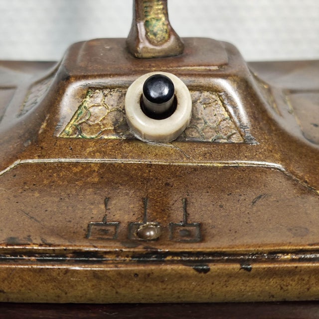 Early 20th Century Italian Art Nouveau/Industrial Brass Desk Lamp For Sale - Image 4 of 13