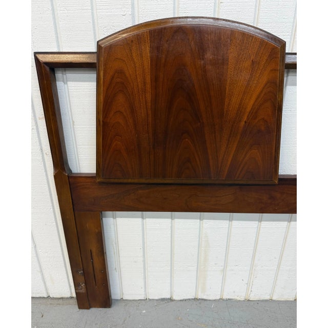 Lane Furniture Mid-Century Modern Lane 1st Edition Walnut Full/Queen Size Headboard For Sale - Image 4 of 6