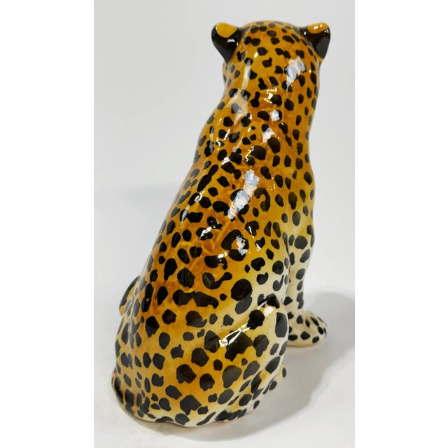 Vintage Italian Ceramic Leopard Figure For Sale In Kansas City - Image 6 of 10