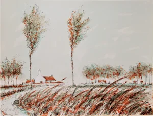 Aimé Daniel Steinlen, Landscape, Circa 1970