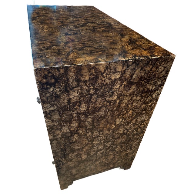 1970's Henredon Chinoiserie Faux Tortoiseshell Cabinet For Sale - Image 9 of 12