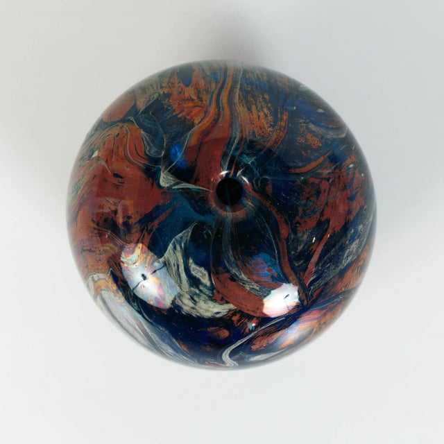 Marbled Blown Glass Bud Vase For Sale - Image 10 of 11