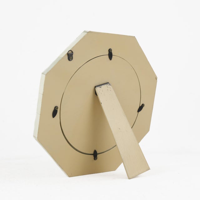 1990s Vintage Octagonal Bone Inlay Picture Frame For Sale - Image 5 of 10