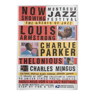 1990s "The Greats of Jazz" Montreux Jazz Festival Poster For Sale