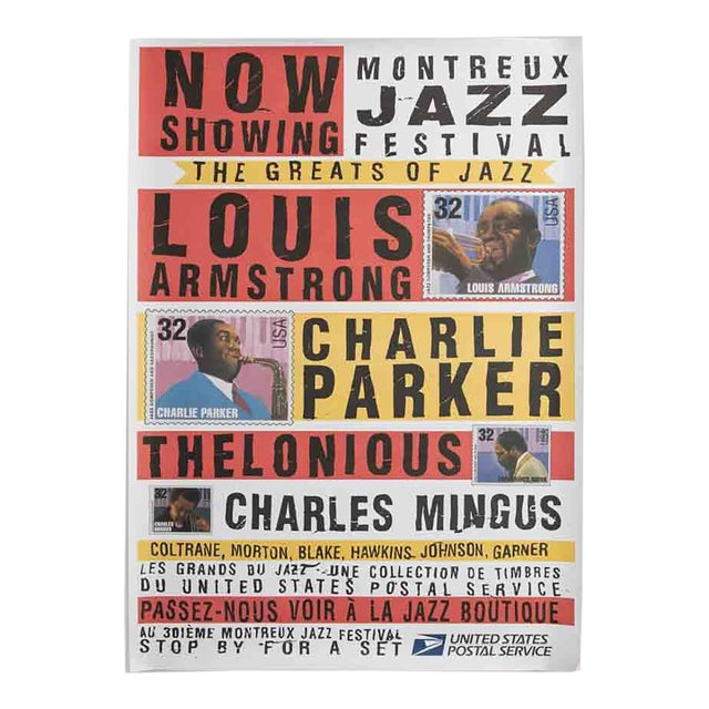 1990s "The Greats of Jazz" Montreux Jazz Festival Poster For Sale