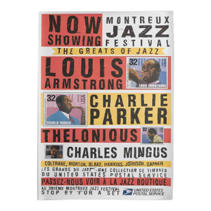 1990s "The Greats of Jazz" Montreux Jazz Festival Poster