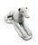 This vintage elegant garden sculpture depicts a recumbent sighthound, capturing the lean, athletic grace characteristic of...