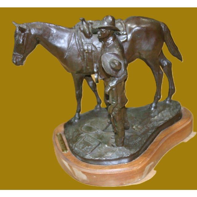 This sculpture of "Words of Wisdom" by noted western artist Melvin Warren (1920-1995) was made for the Texas and...
