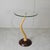 Mid-Century Modern Italian Modern Sculptural Side Table in Serpentine Beech Stem and Round Glass, 1950s For Sale - Image 3 of 10