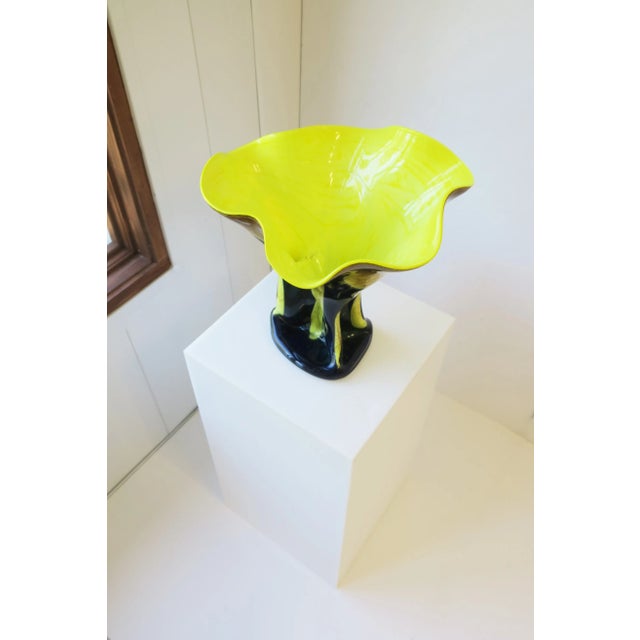 Glass Organic Modern Art Glass Sculpture Vase For Sale - Image 7 of 13