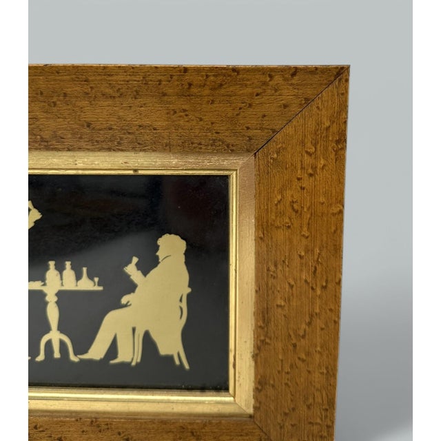 Brown Antique Pair English Family Silhouettes Birdseye Maple Frames Irish Interest For Sale - Image 8 of 12