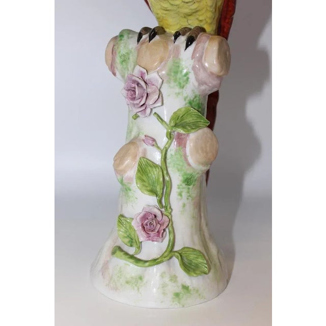 Ceramic Porcelain Parrot in the style of Meissen, 20th Century For Sale - Image 7 of 12