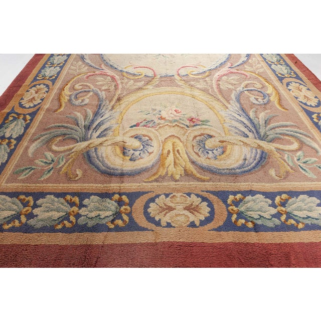 1900 - 1909 Antique French Savonnerie Rug For Sale - Image 5 of 6