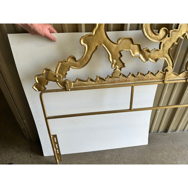 Gold 1960's Rococo Headboard For Sale - Image 8 of 15