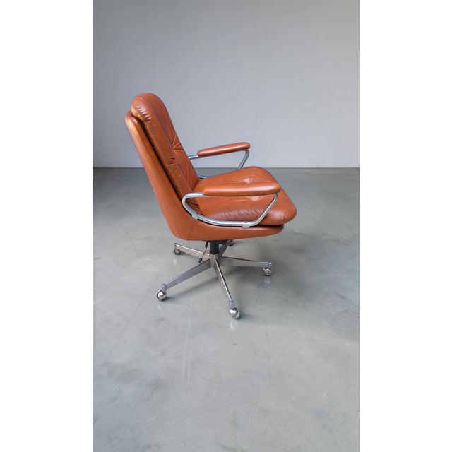 1960s Leather Office Chair by Ring Mekanikk, Norway, 1960s For Sale - Image 5 of 9