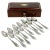 Silver Antique Dutch Spoon Box in Wood with 12 Silver Spoons For Sale - Image 8 of 8