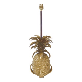 Vintage Pineapple Table Lamp in Gilded Bronze from Maison Jansen, 1970s For Sale