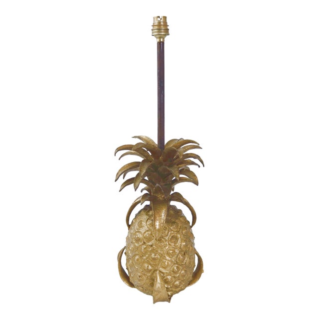 Vintage Pineapple Table Lamp in Gilded Bronze from Maison Jansen, 1970s For Sale